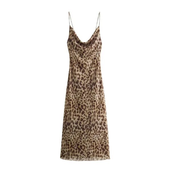 Robe tulle léopard, zèbre, dos nu – Image 2