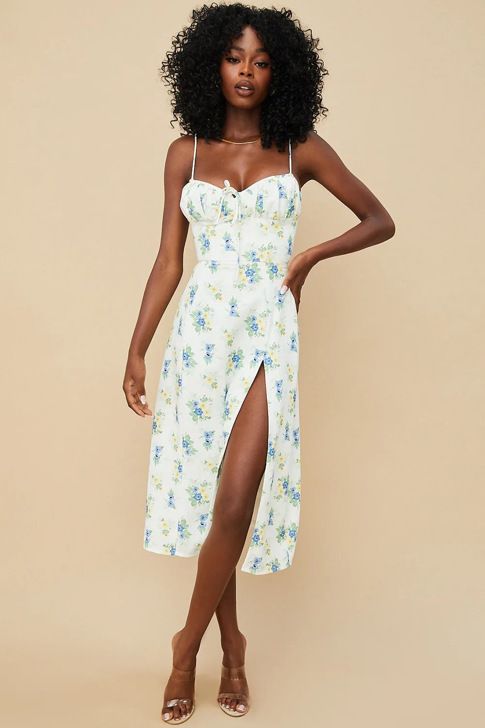 Robe longue élégante à fleurs pour femmes, tenue de plage, moulante, Streetwear, vêtements d'été, vente en gros d'articles pour les affaires, 2024