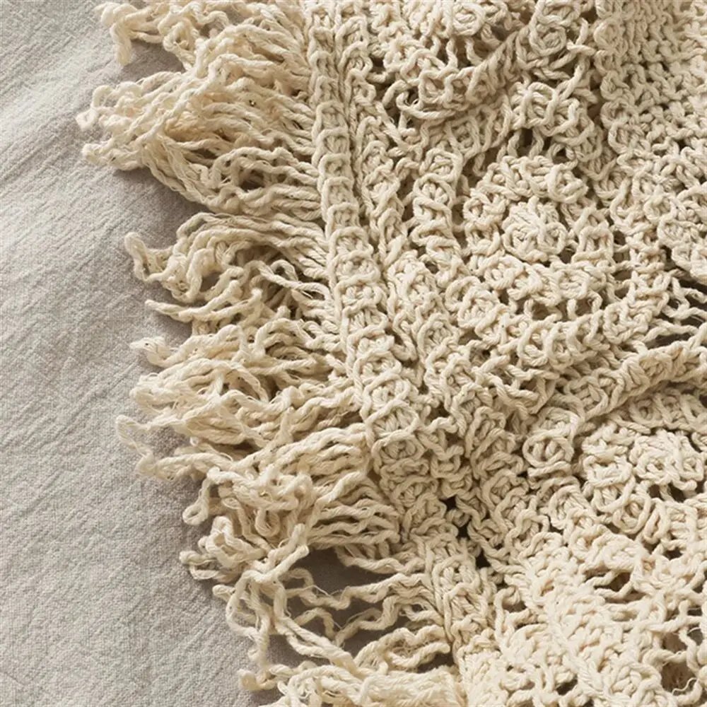 Femmes été plage Boho culture hauts Sexy Y2K tricoté dos nu évider débardeurs Crochet glands ourlet licou soutiens-gorge haut bustier