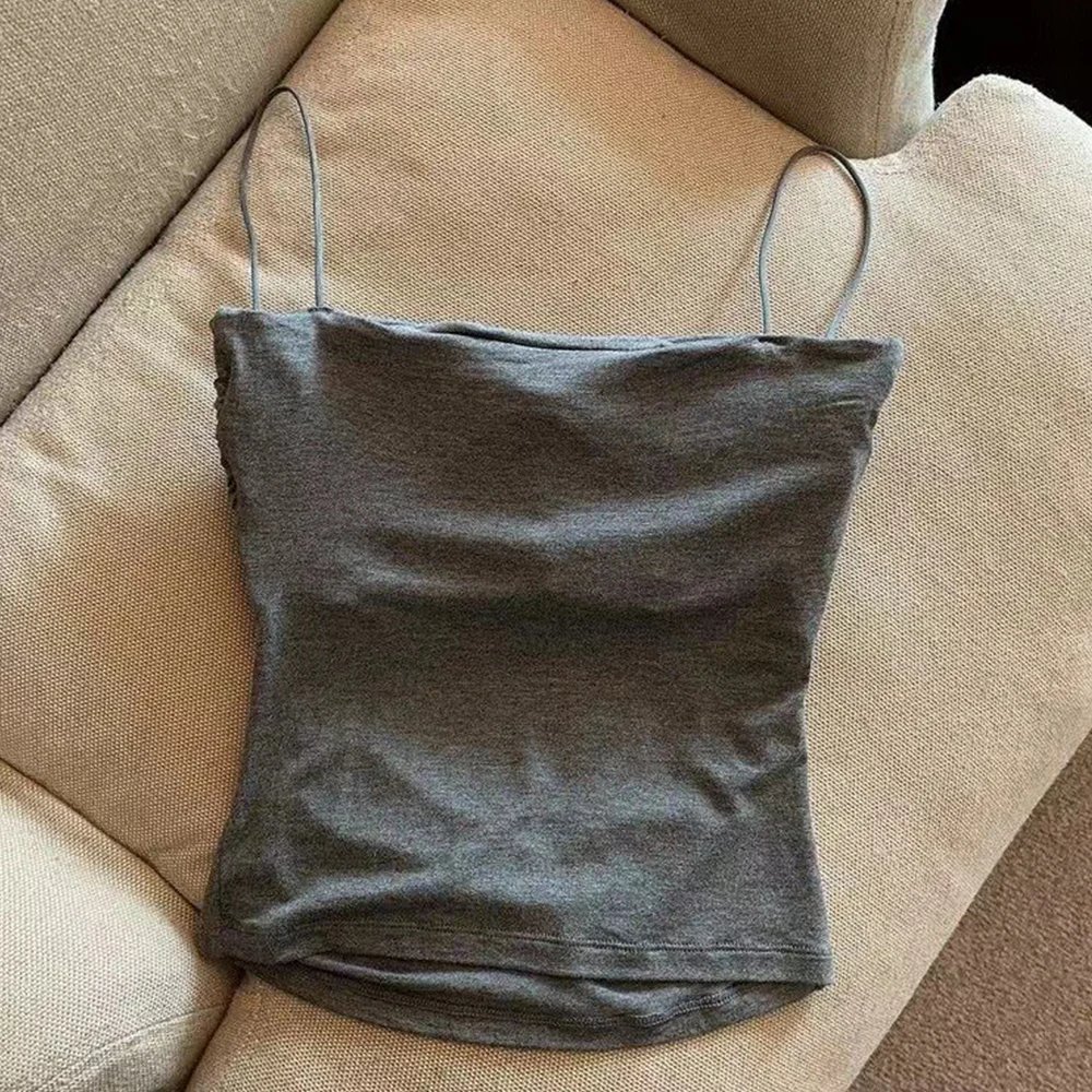 Camisoles d'été débardeurs femmes avec soutien-gorge intégré Spaghetti sangle réservoirs gilet sans manches t-shirts haut court couleur unie haut décontracté Camisoles d'été débardeurs femmes avec soutien-gorge intégré Spaghetti sangle réservoirs gilet sans manches t-shirts haut court couleur unie haut décontracté