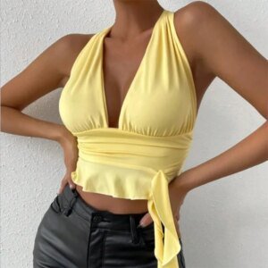Haut moulant, décolleté en V