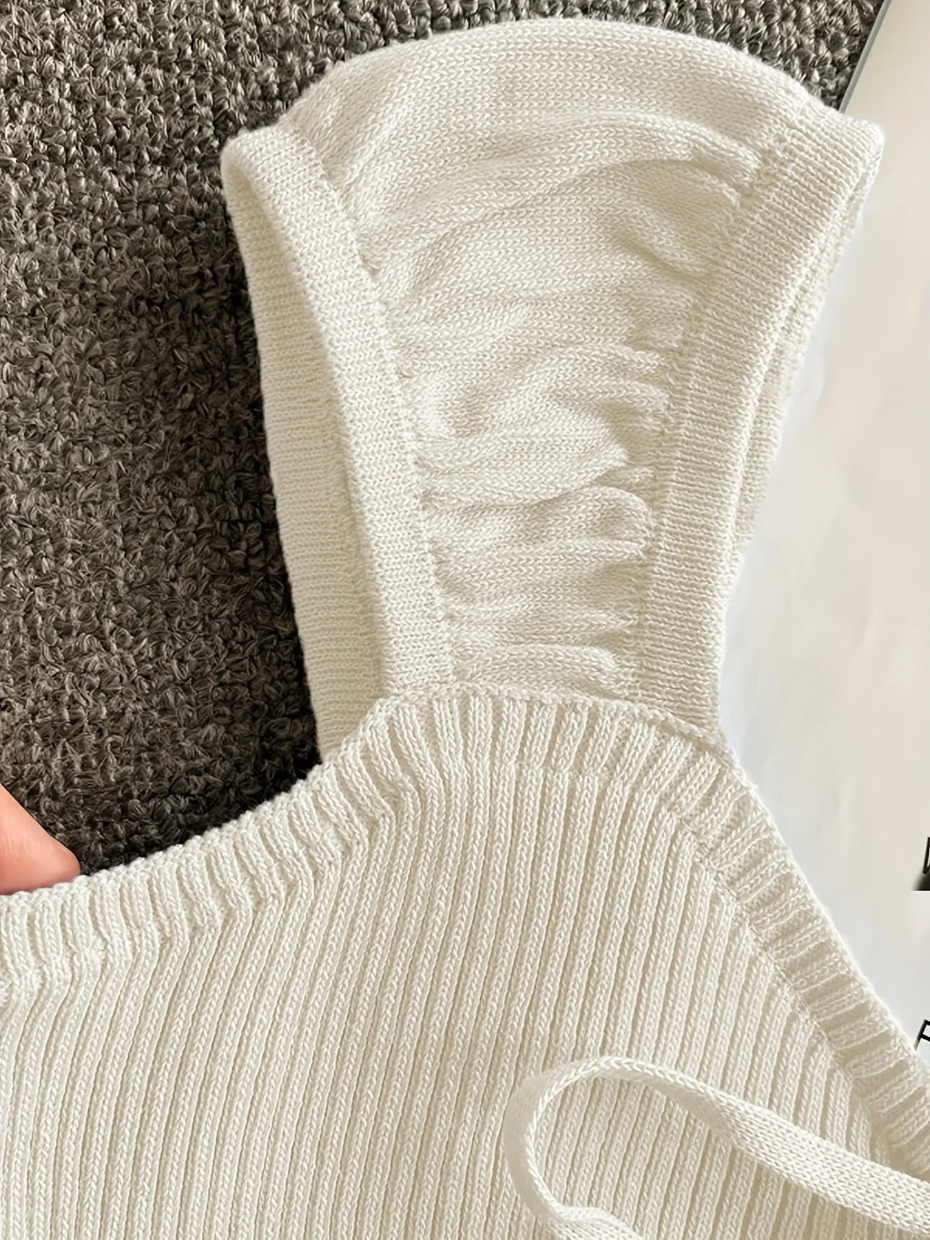 Débardeur côtelé noué de couleur unie, débardeur décontracté à col rond pour printemps et été, vêtements pour femmes, haut court en tricot, 2024