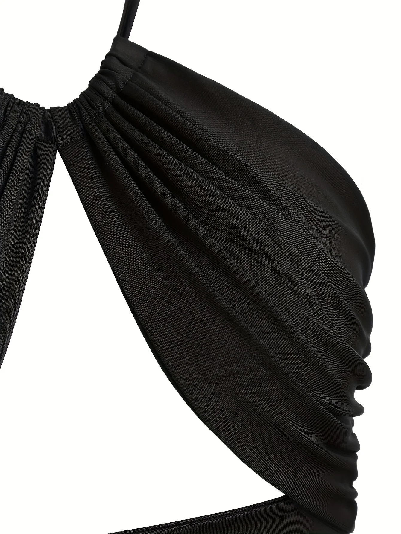 Europe et états-unis couleur unie col suspendu petit bustier tubulaire évidé ombilical mince fille chaude gilet à bretelles