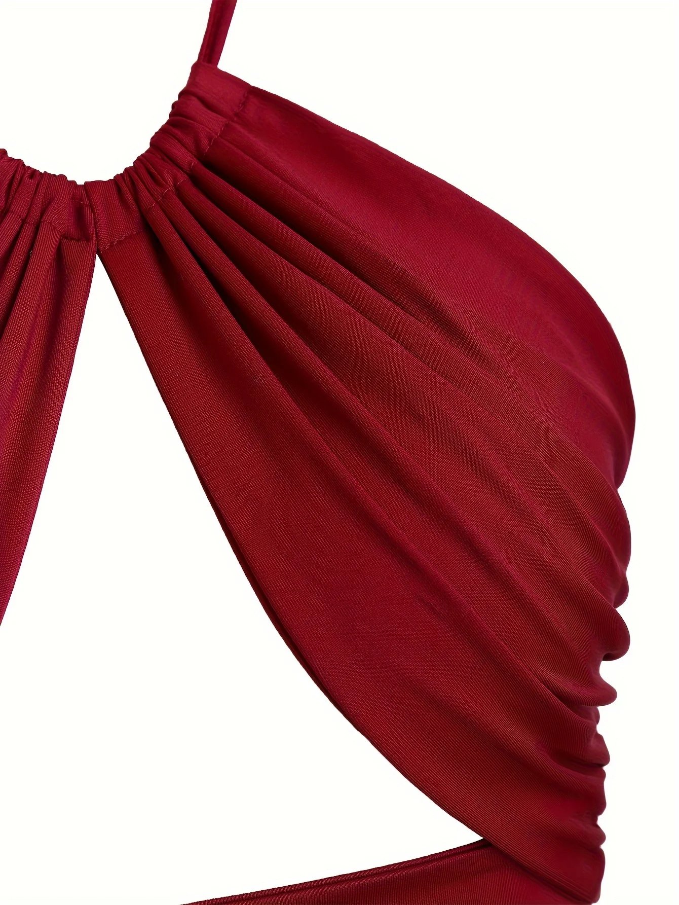 Europe et états-unis couleur unie col suspendu petit bustier tubulaire évidé ombilical mince fille chaude gilet à bretelles