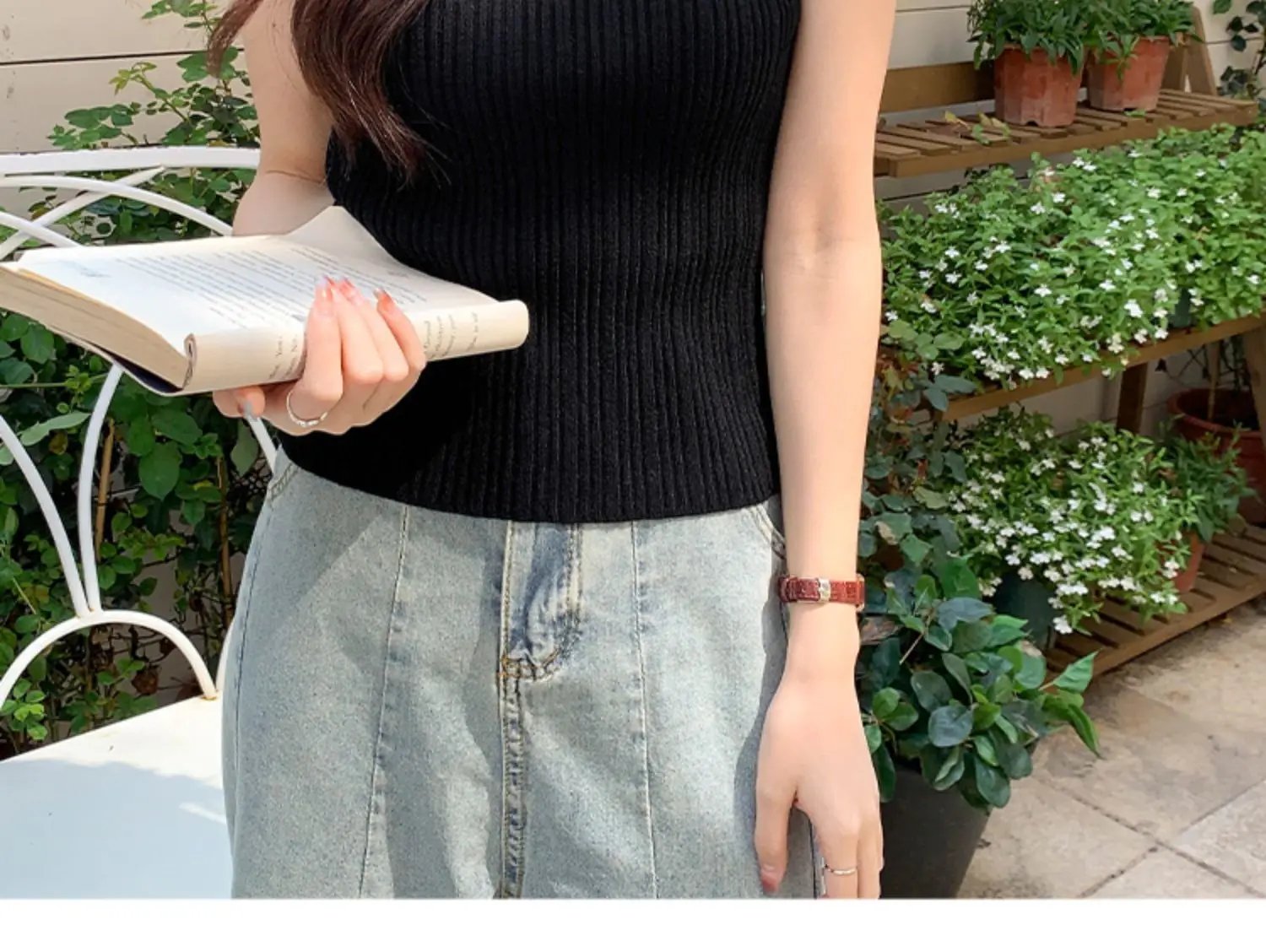 AOSSVIAO 2025 corée tricoté gilets femmes haut col rond solide réservoir Blusas Y2K été nouvelle mode femme sans manches décontracté mince hauts