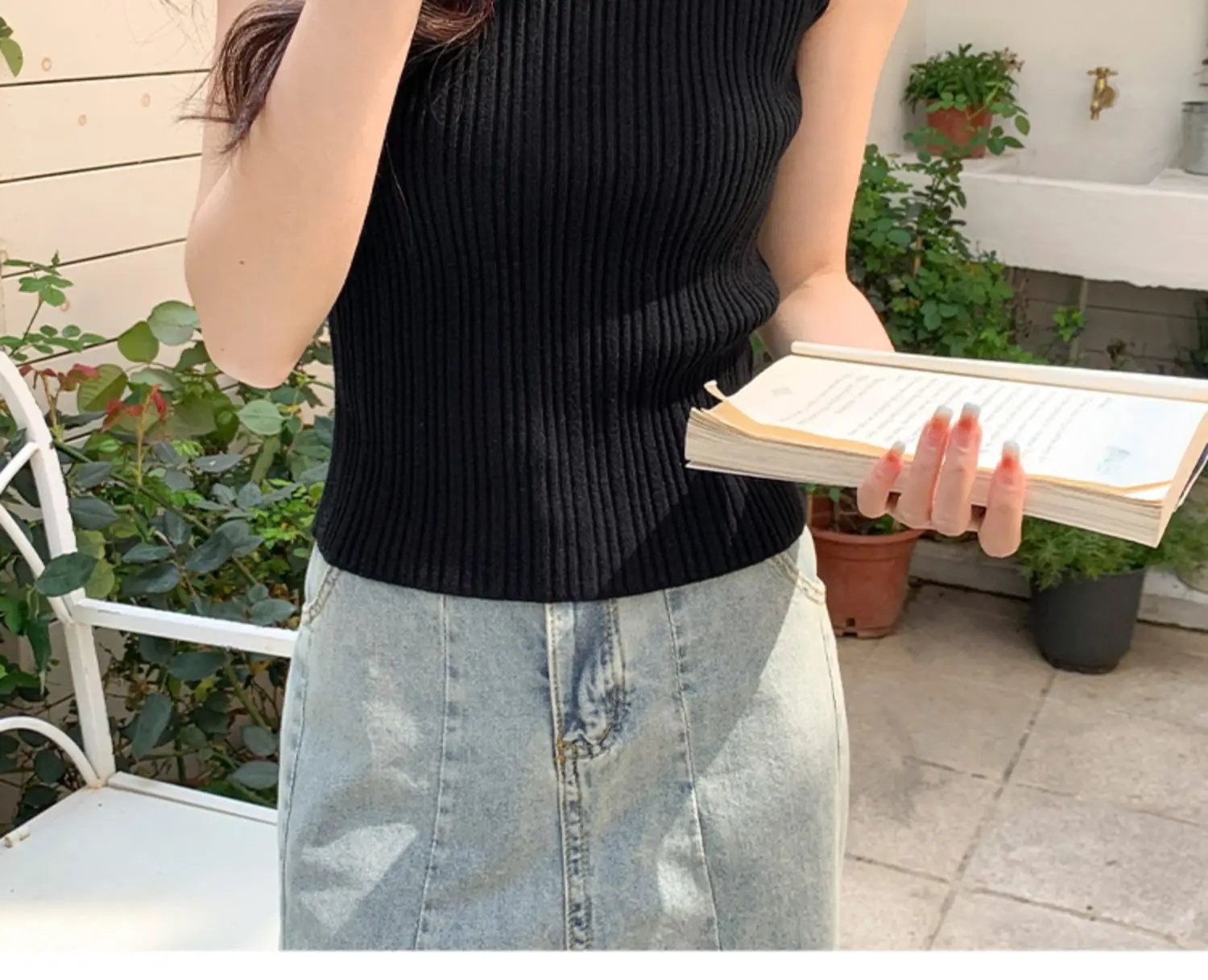 AOSSVIAO 2025 corée tricoté gilets femmes haut col rond solide réservoir Blusas Y2K été nouvelle mode femme sans manches décontracté mince hauts