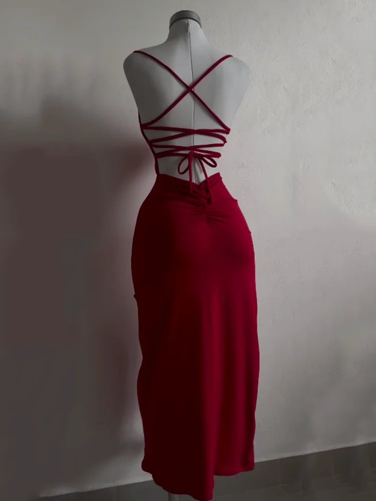 Robe d'été explosive, nouvelle collection 20224, haute sensibilité, bretelles licou, sac Spice Girl, robe de hanche