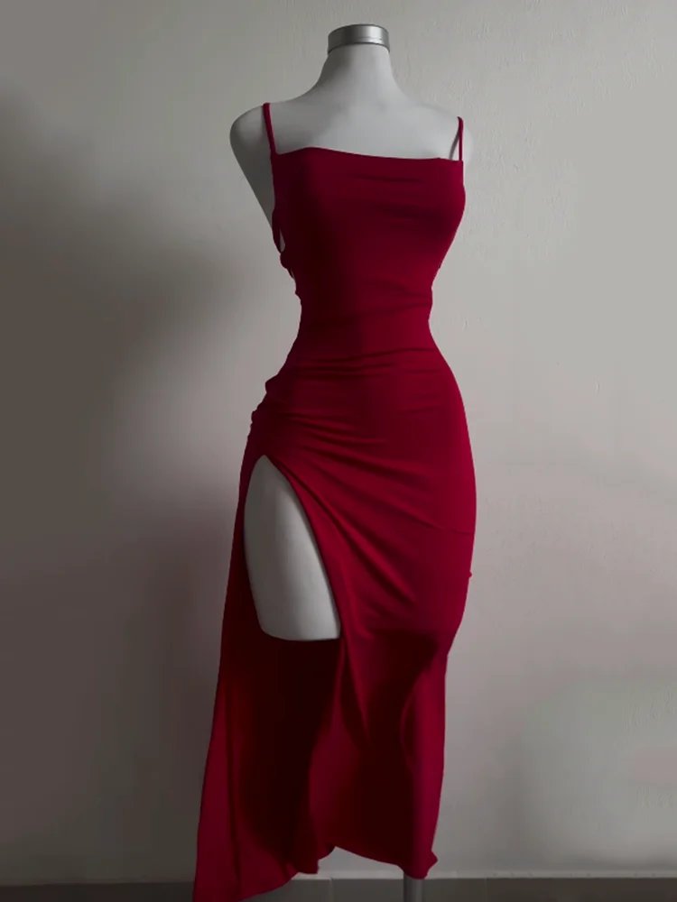 Robe d'été explosive, nouvelle collection 20224, haute sensibilité, bretelles licou, sac Spice Girl, robe de hanche