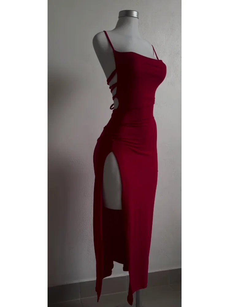 Robe d'été explosive, nouvelle collection 20224, haute sensibilité, bretelles licou, sac Spice Girl, robe de hanche