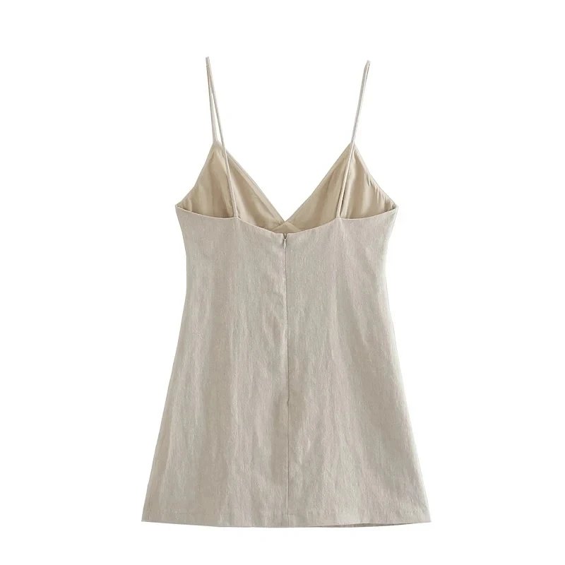 TRAFSHE femmes Chic mode sans manches Lnlay Mini robe Vintage fines bretelles été robes féminines robes Mujer TRAFSHE femmes Chic mode sans manches Lnlay Mini robe Vintage fines bretelles été robes féminines robes Mujer