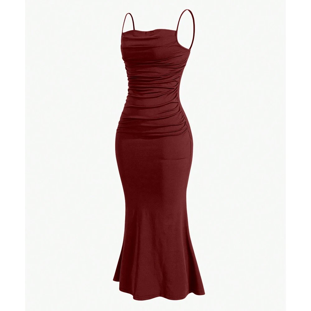 Mia Muse – robe de soirée pour femmes, Maxi, bretelles Spaghetti, élégante, Slim, formelle, pour invités de mariage, robes d'été multicolores