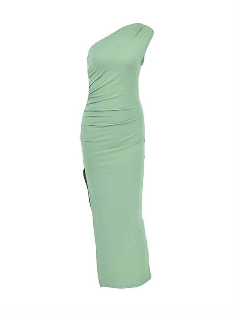 Robe Maxi d'été pour femmes, Sexy, fendue, mode, sans manches, dos nu, Slim, décontractée, Streetwear, Club, robes de soirée élégantes