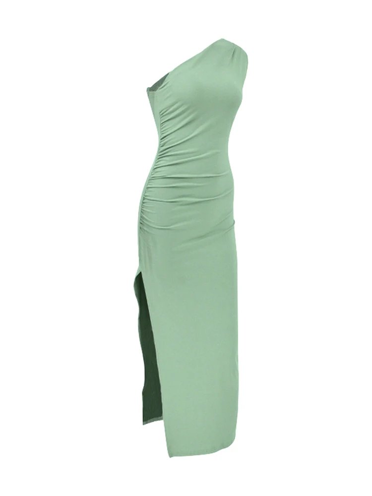 Robe Maxi d'été pour femmes, Sexy, fendue, mode, sans manches, dos nu, Slim, décontractée, Streetwear, Club, robes de soirée élégantes