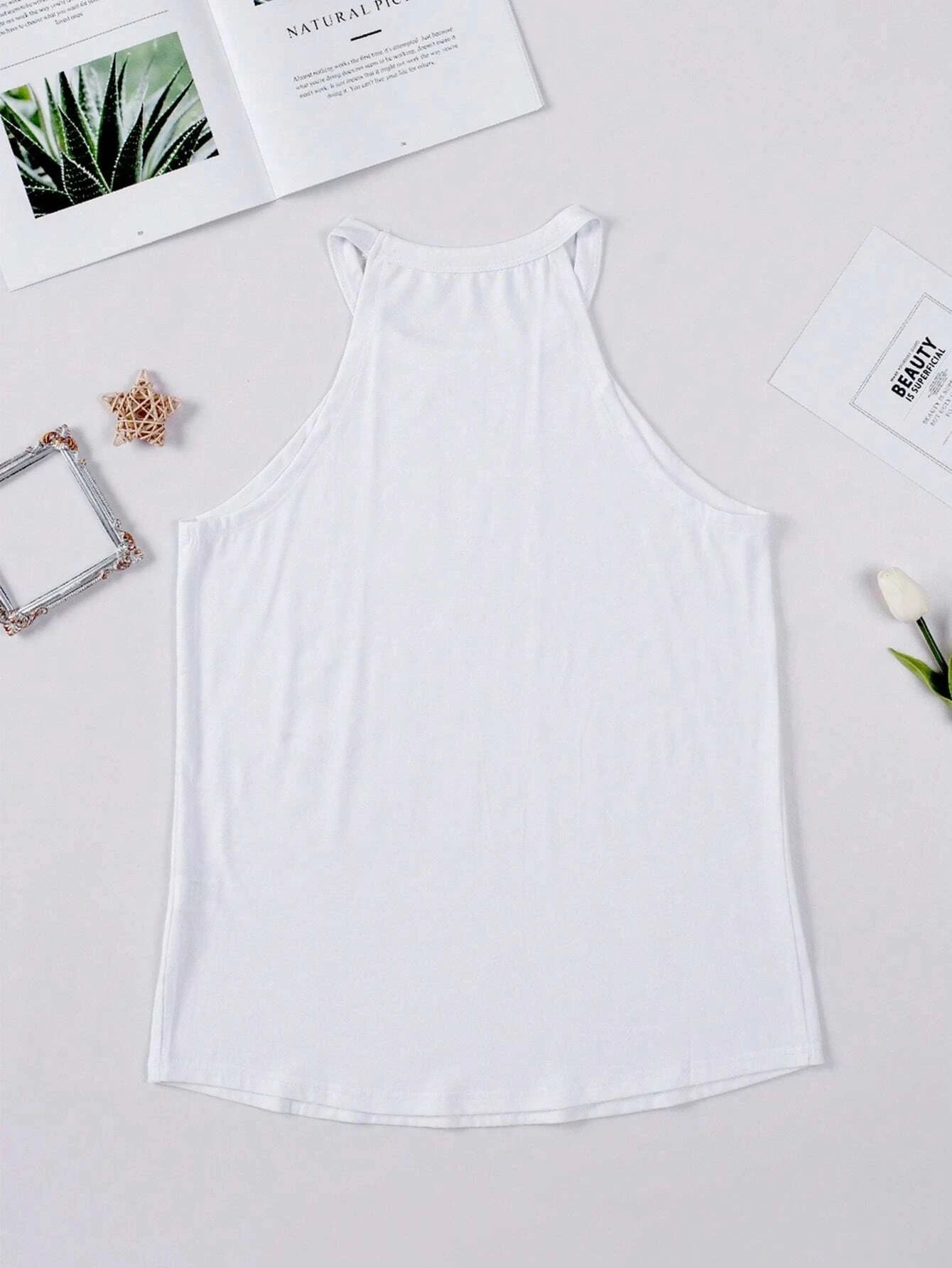 T-shirt d'été sans manches pour femmes, col rond, débardeur d'entraînement, chemises décontractées unies