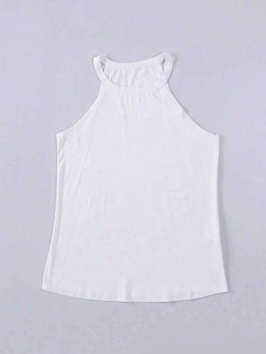 T-shirt d'été sans manches pour femmes, col rond, débardeur d'entraînement, chemises décontractées unies