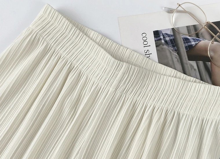 Ice InjWide Leg Pants pour femmes, coréen, mince, mousseline de soie, taille haute, Saggy adt, droit, décontracté, mode fjgy, printemps, été, 2024