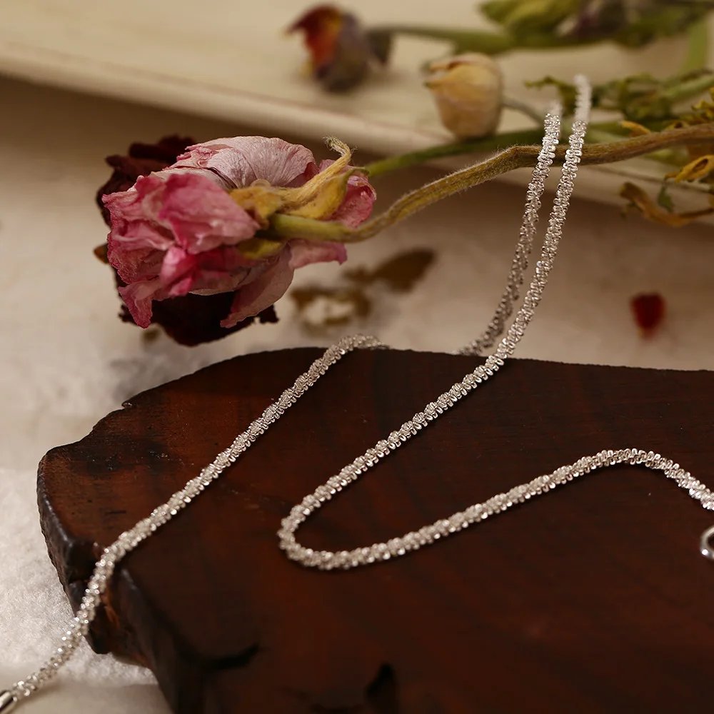 Collier scintillant couleur argent pour femmes, chaîne de clavicule tendance, ras du cou pour filles, accessoires bijoux de fête de mariage coréen