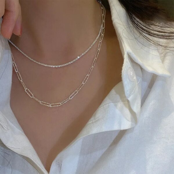 Collier scintillant, chaîne de clavicule élégante – Image 4
