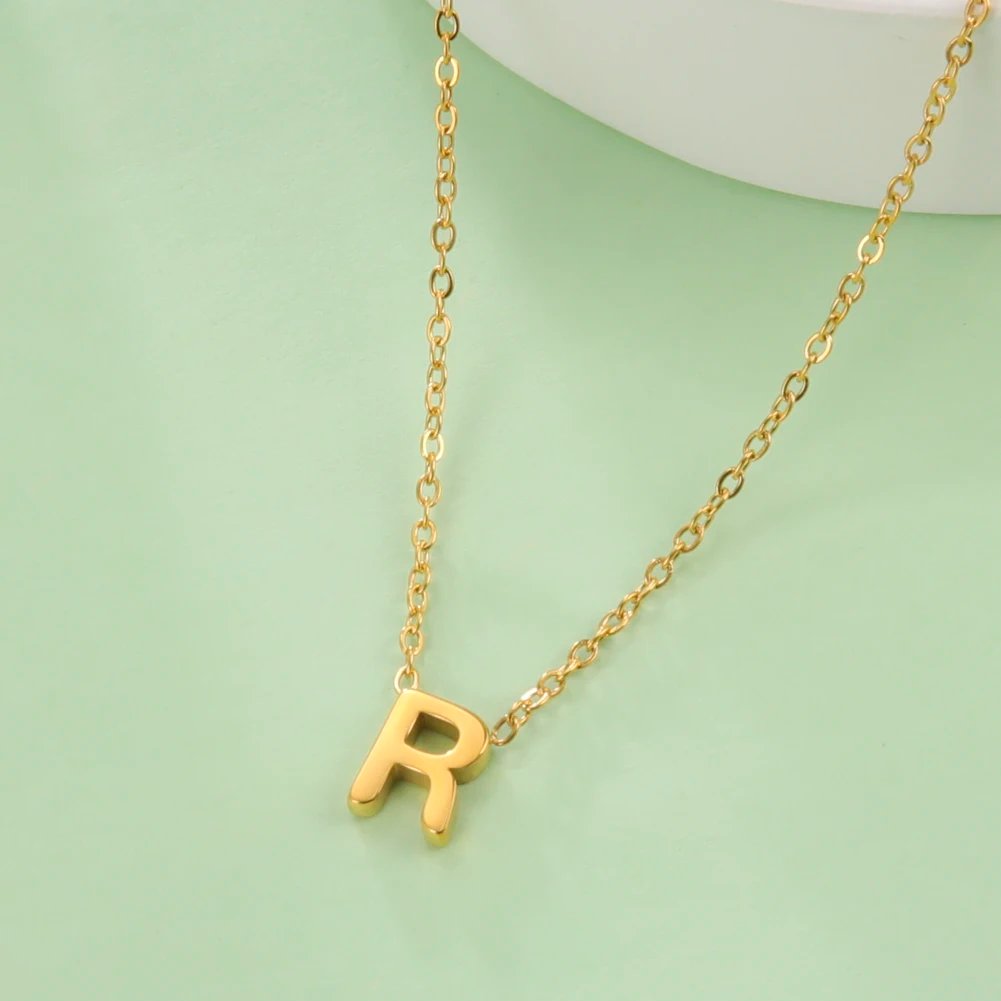 Cazador – collier minimaliste avec lettres initiales A-Z pour femmes, chaînes ras du cou en acier inoxydable, bijoux, cadeau d'anniversaire, vente en gros