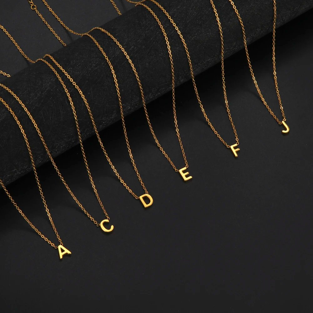 Cazador – collier minimaliste avec lettres initiales A-Z pour femmes, chaînes ras du cou en acier inoxydable, bijoux, cadeau d'anniversaire, vente en gros