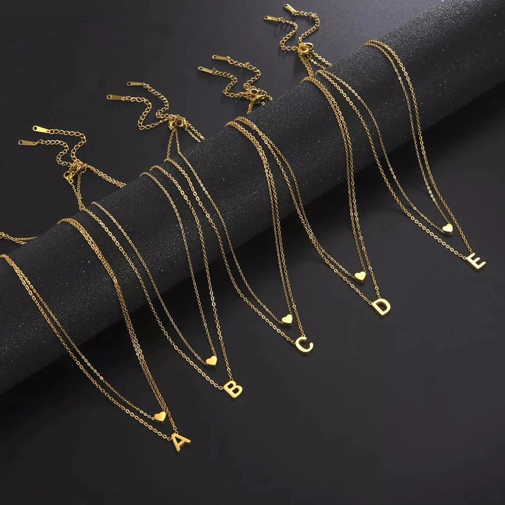 Cazador – collier minimaliste avec lettres initiales A-Z pour femmes, chaînes ras du cou en acier inoxydable, bijoux, cadeau d'anniversaire, vente en gros