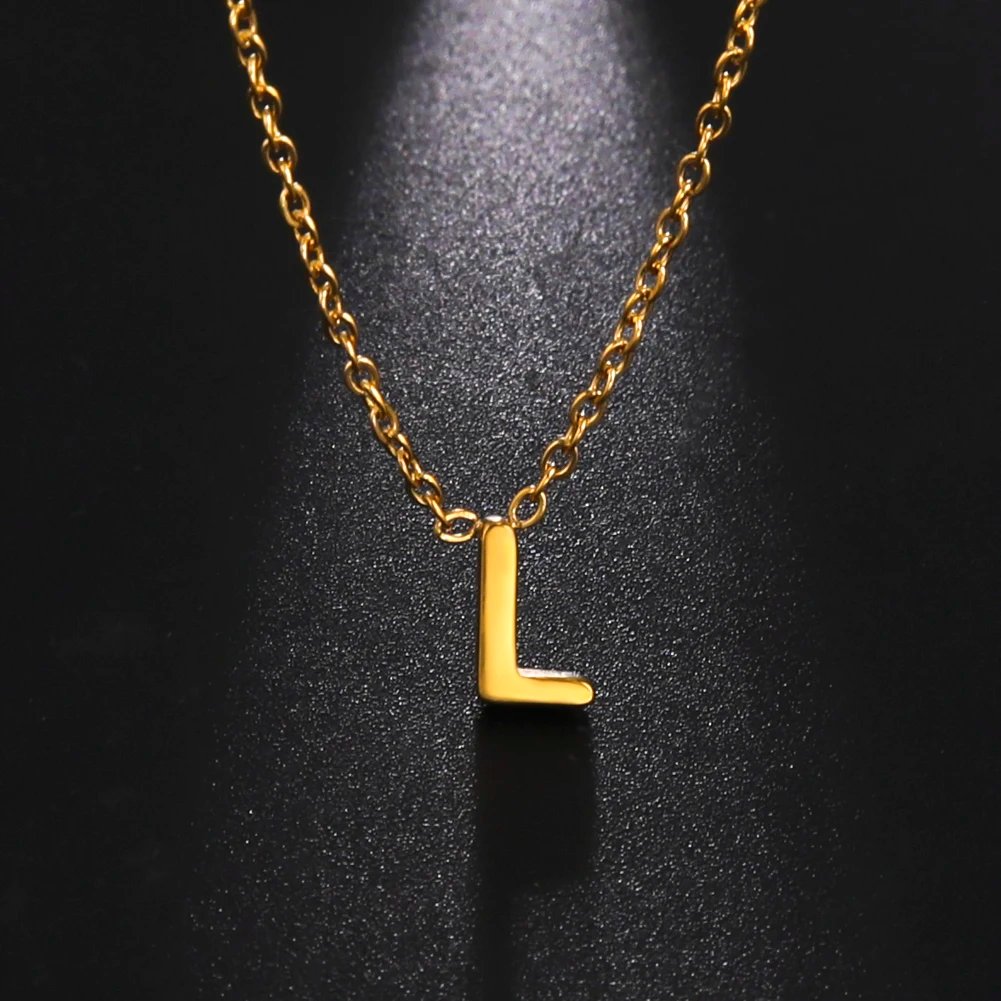 Cazador – collier minimaliste avec lettres initiales A-Z pour femmes, chaînes ras du cou en acier inoxydable, bijoux, cadeau d'anniversaire, vente en gros