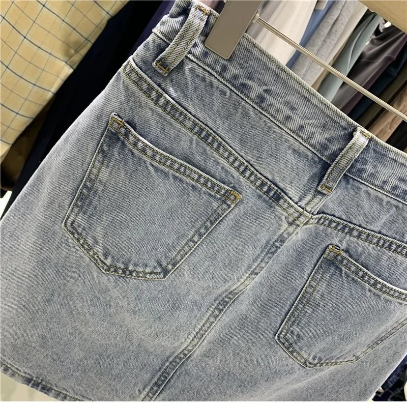 Jupe en jean taille haute