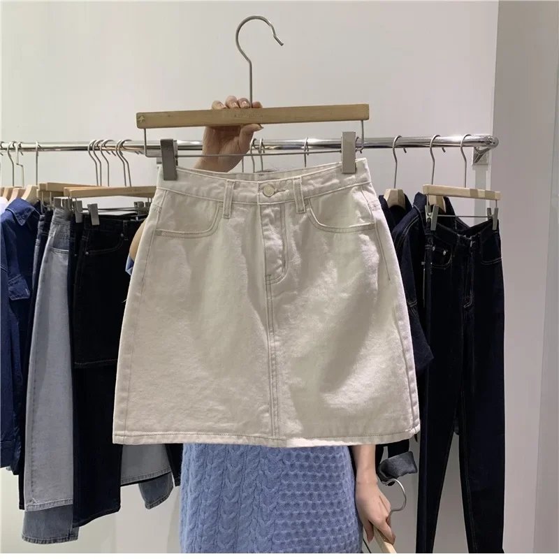 Jupe en jean taille haute