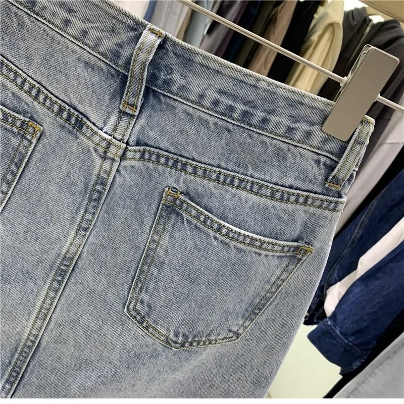Jupe en jean taille haute