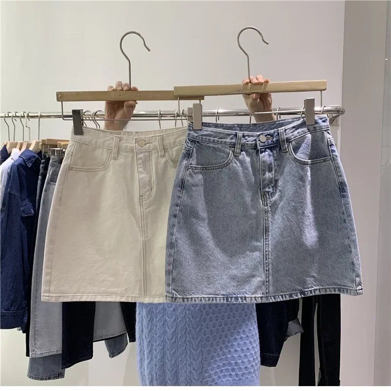 Jupe en jean taille haute