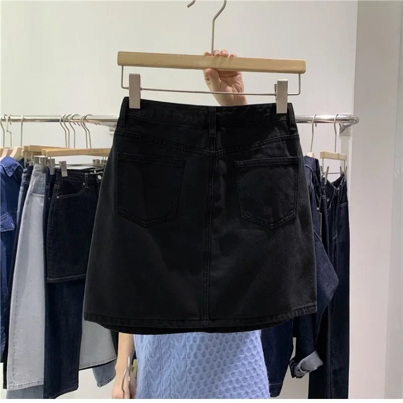 Jupe en jean taille haute