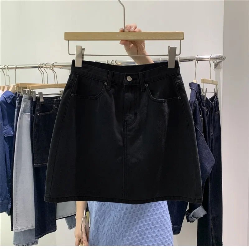 Jupe en jean taille haute