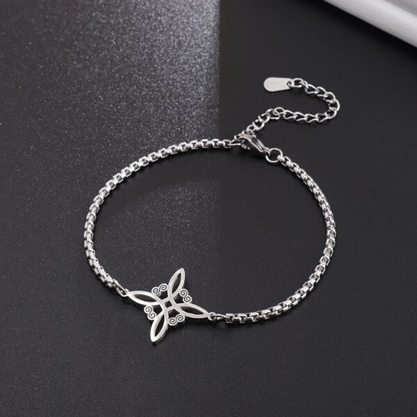 Bracelet Irlandais Nœud de Sorcière en Acier Inoxydable – Image 5