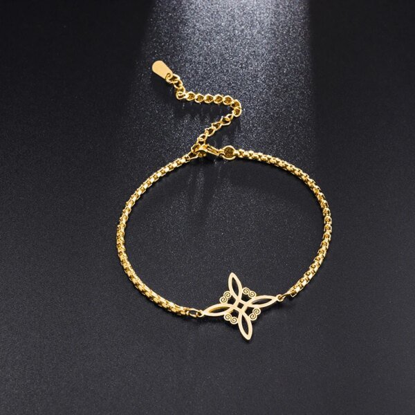 Bracelet Irlandais Nœud de Sorcière en Acier Inoxydable – Image 4