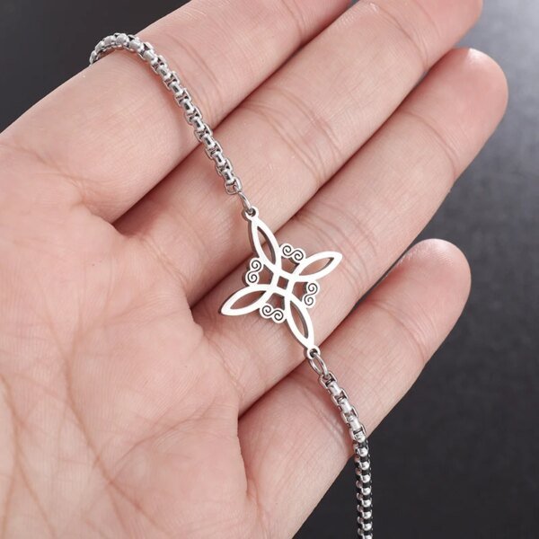 Bracelet Irlandais Nœud de Sorcière en Acier Inoxydable – Image 3