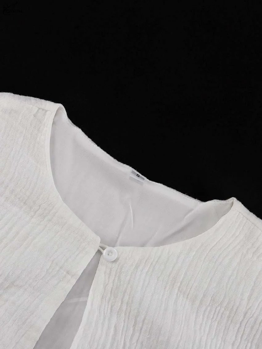 Robe bohème élégante en coton blanc cassé Robe bohème élégante en coton blanc cassé