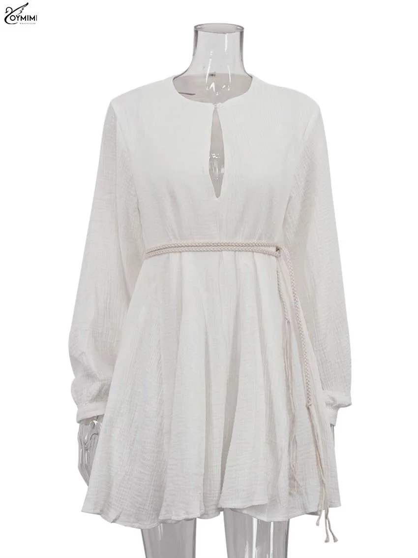 Robe bohème élégante en coton blanc cassé Robe bohème élégante en coton blanc cassé