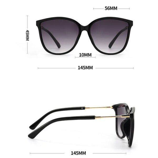 Lunettes de soleil œil de chat vintage pour femmes, lunettes de soleil miroir rétro, lunettes de conduite à la mode, marque de créateur – Image 6