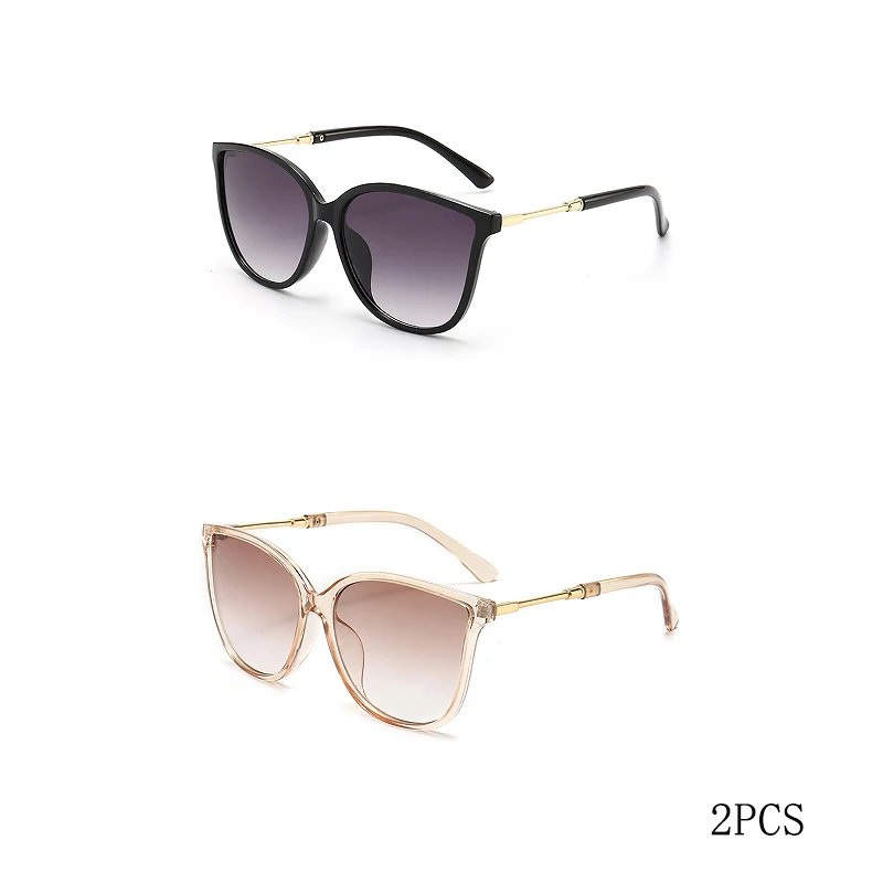 2PCS Black Brown