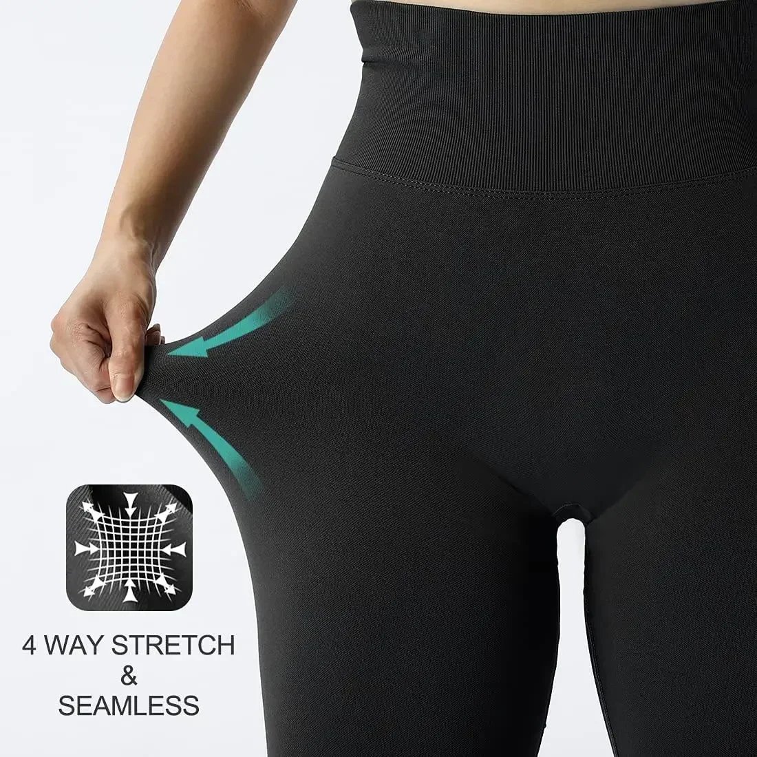 Pantalon de Fitness tricoté sans couture pour femmes, taille haute et hanches serrées, fesses pêche, taille haute, couleur chair, Yoga