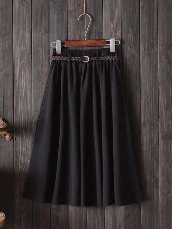 Jupe taille haute d'été avec ceinture – Image 6