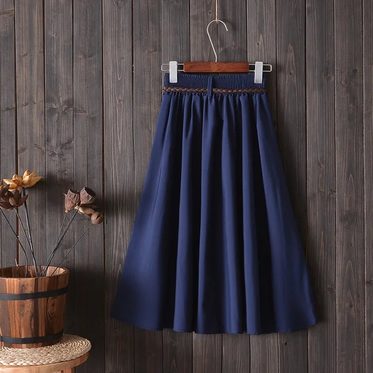Jupe taille haute d'été avec ceinture Jupe taille haute d'été avec ceinture