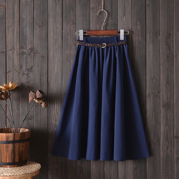 Jupe taille haute d'été avec ceinture Jupe taille haute d'été avec ceinture