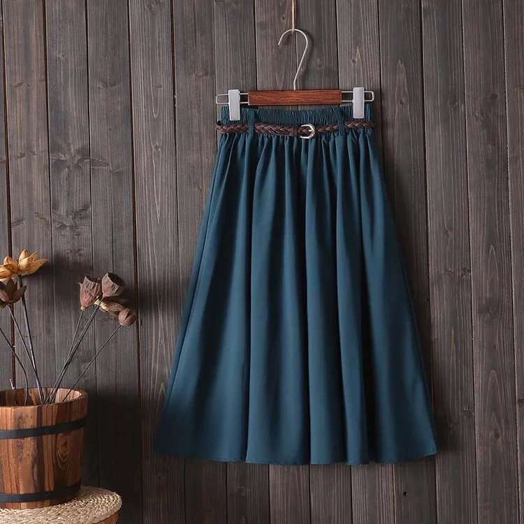 Jupe taille haute d'été avec ceinture Jupe taille haute d'été avec ceinture