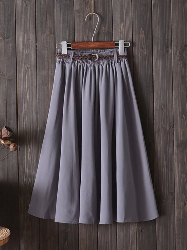 Jupe taille haute d'été avec ceinture – Image 5