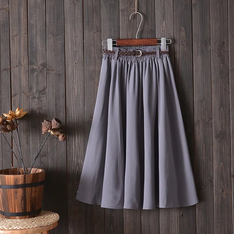 Jupe taille haute d'été avec ceinture Jupe taille haute d'été avec ceinture