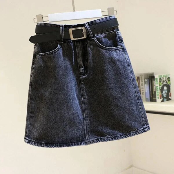 Jupe en jean taille haute