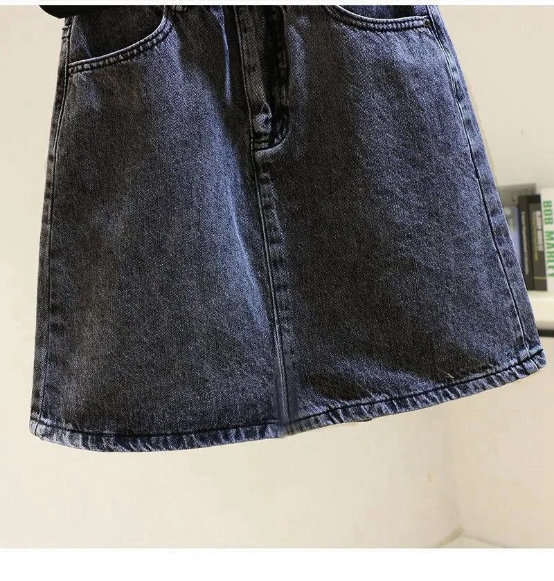 Jupe en jean taille haute