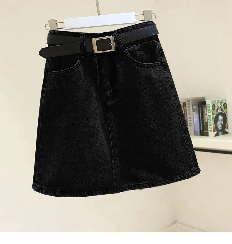 Jupe en jean taille haute