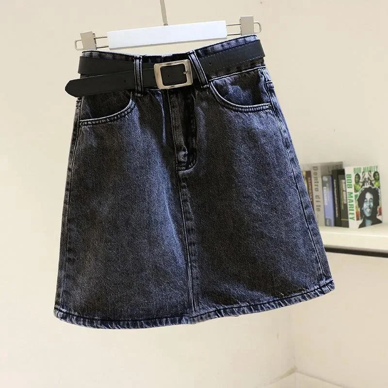 Jupe en jean taille haute